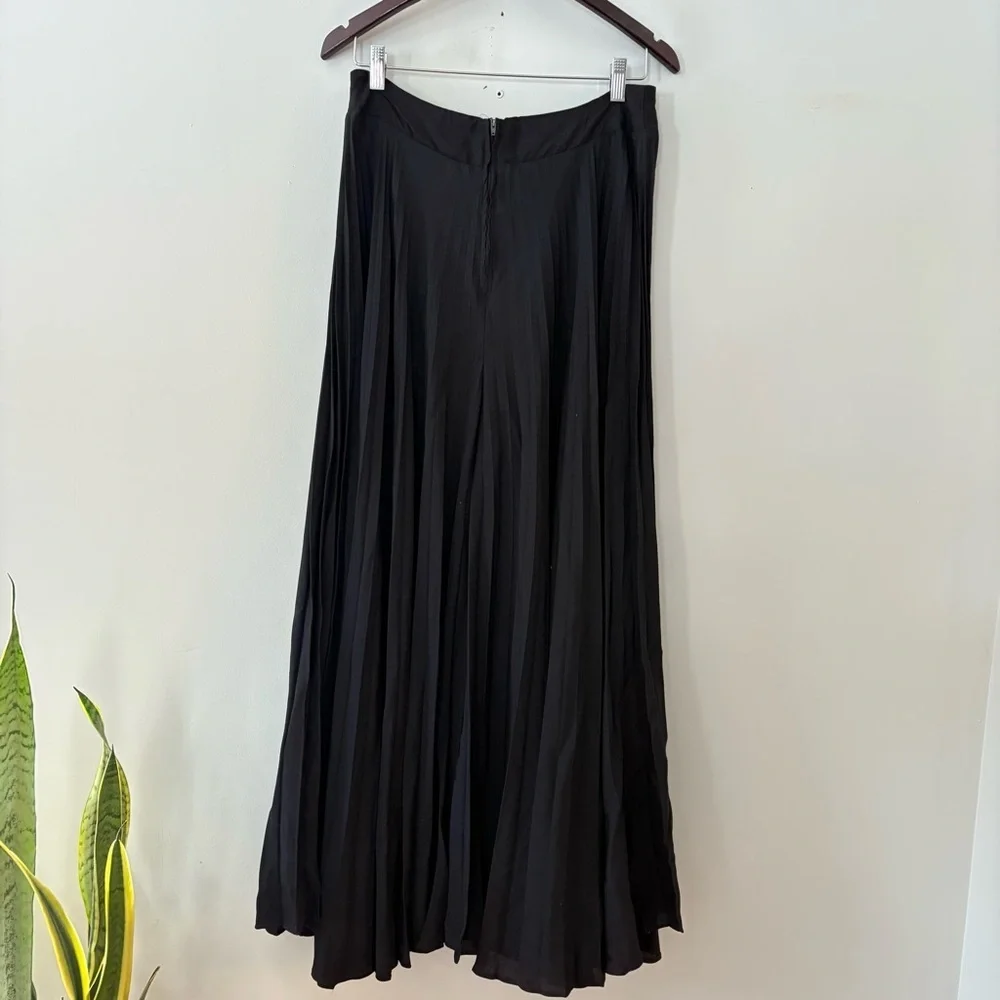 Vintage 1960s Franklin Simon New York Black Pleated Palazzo Wide Leg Pants - Picture 3 of 9